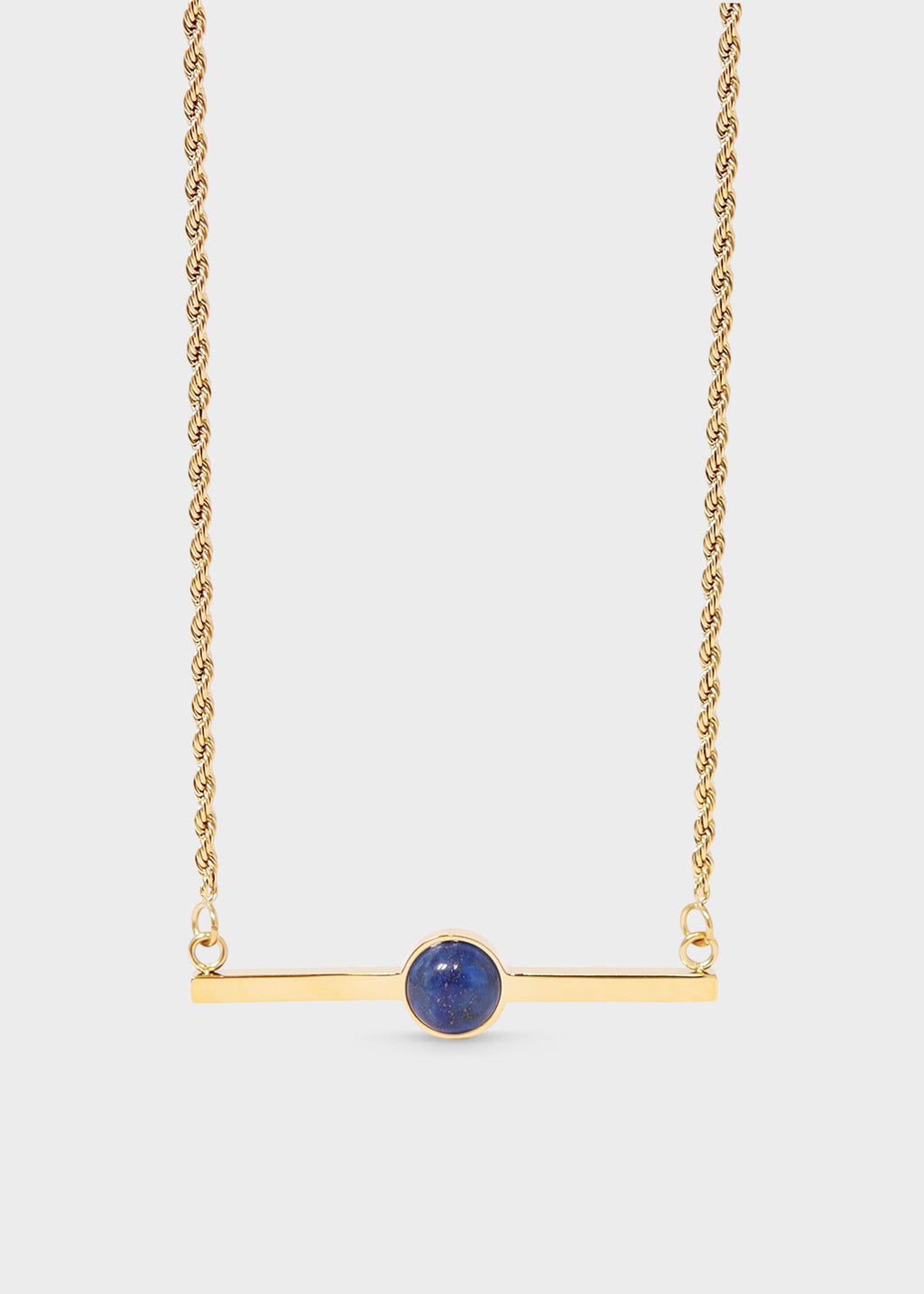 Semi Precious Natural Stone Bar Necklace