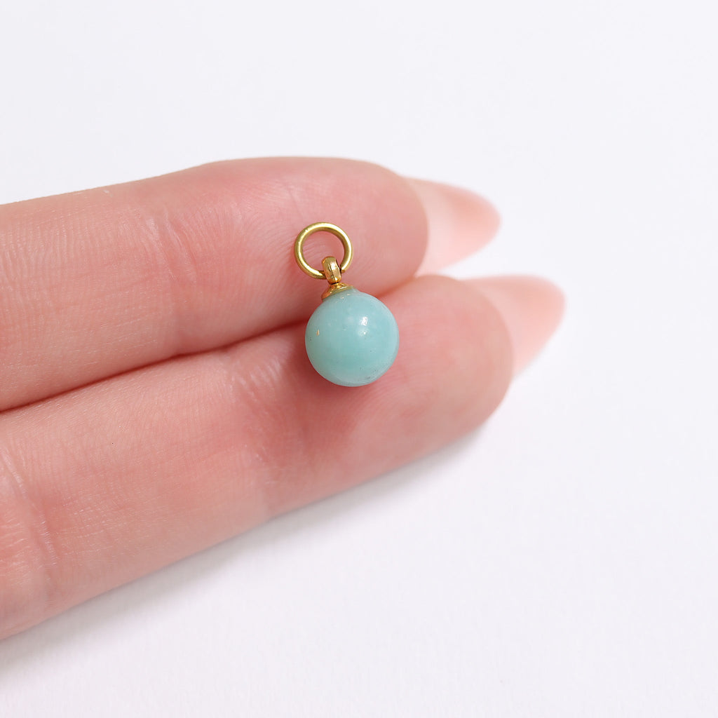Semi Precious Natural Stone Charm