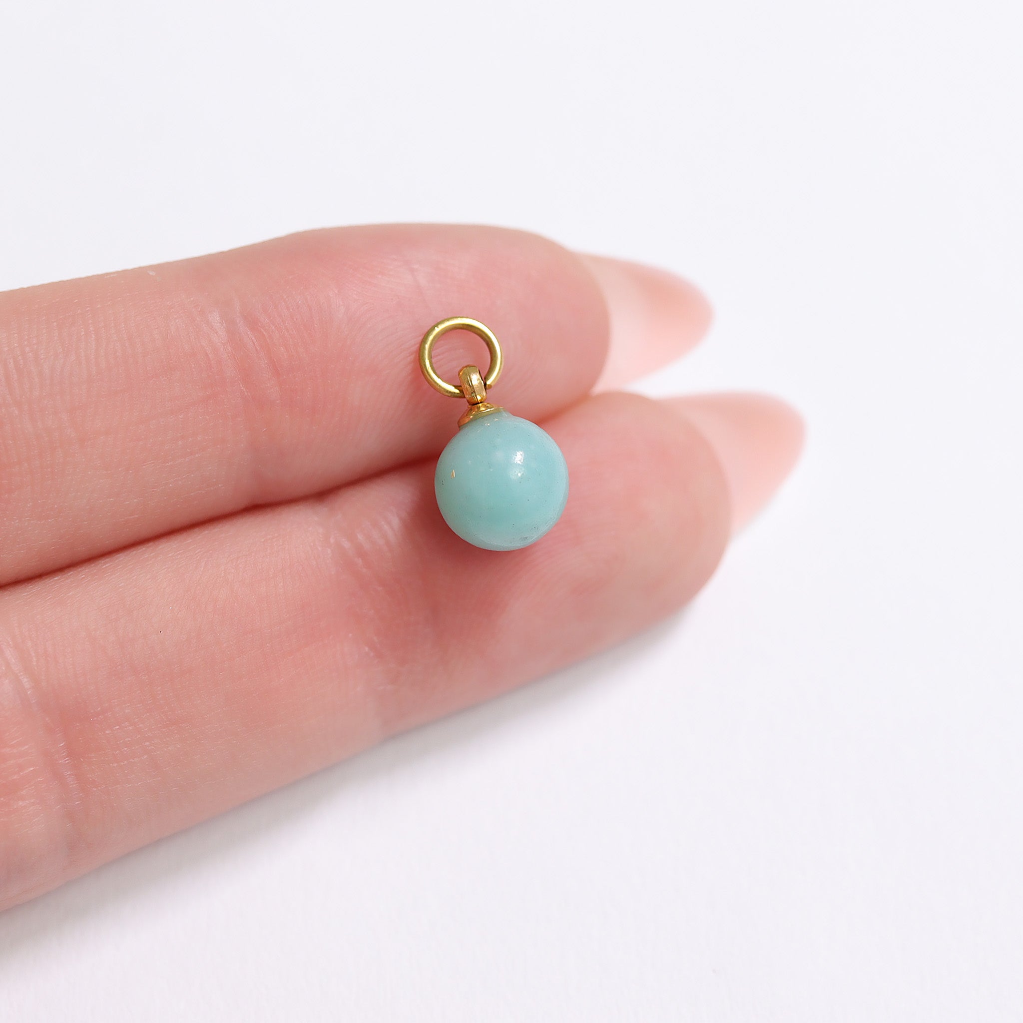 Semi Precious Natural Stone Charm