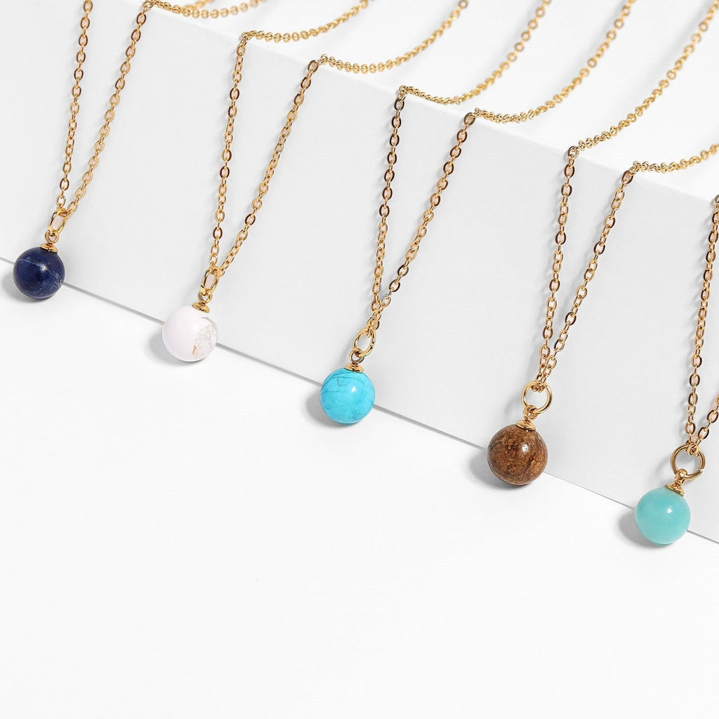 Semi Precious Natural Stone Charm