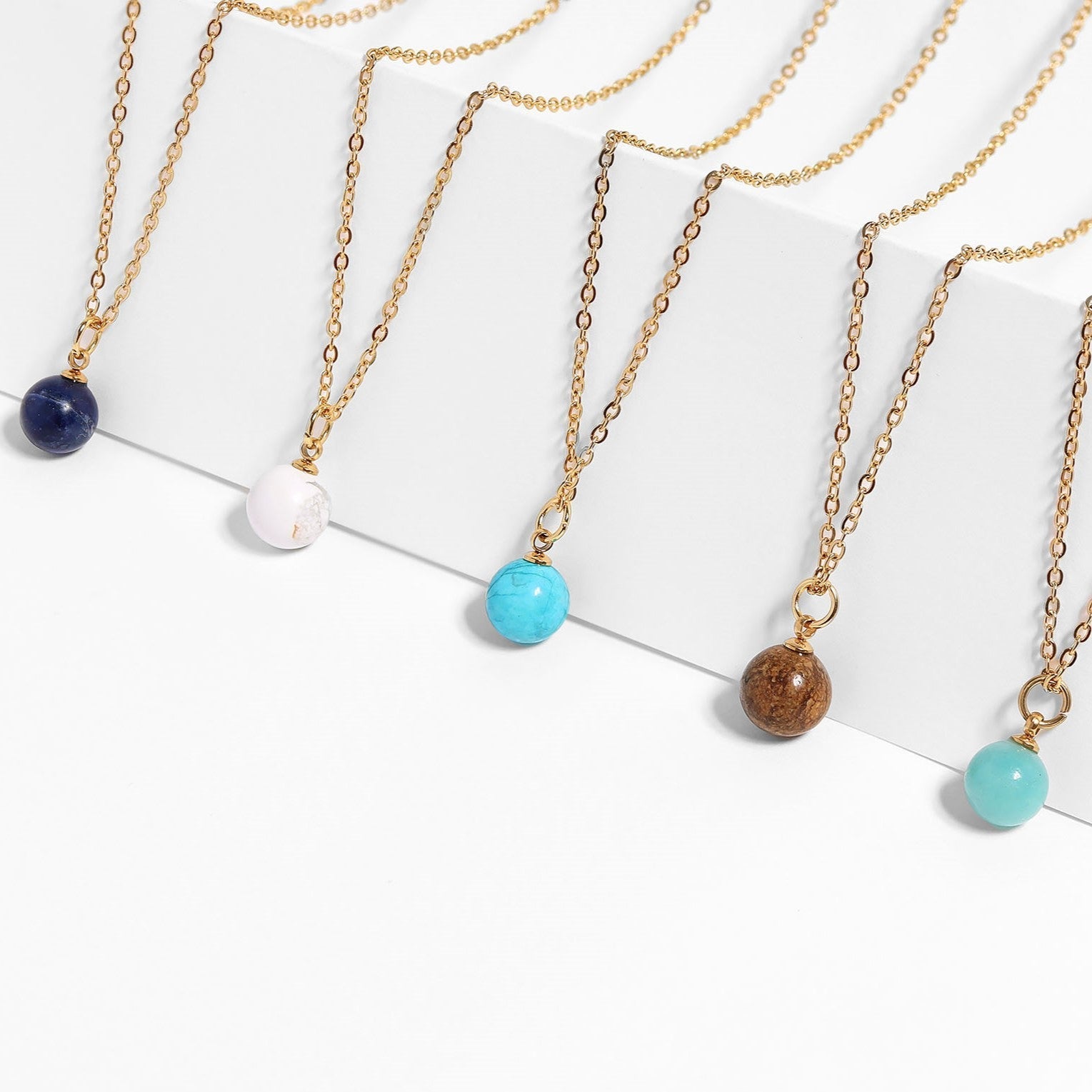 Semi Precious Natural Stone Charm