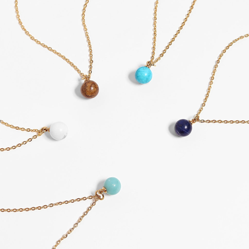 Semi Precious Natural Stone Charm
