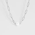 Paperclip Pearl Necklace