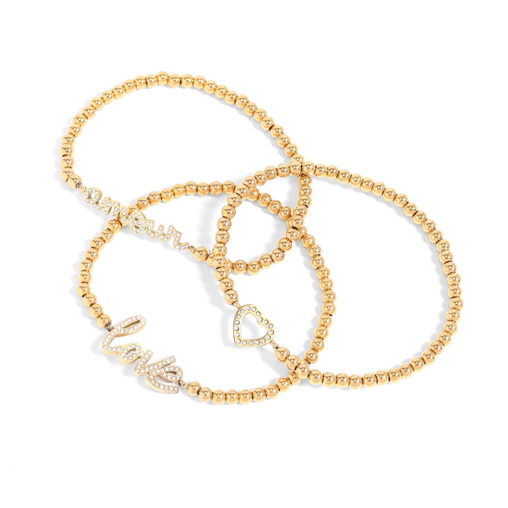 Stone Amour Metal Beaded Stretch Bracelet Lifestyle