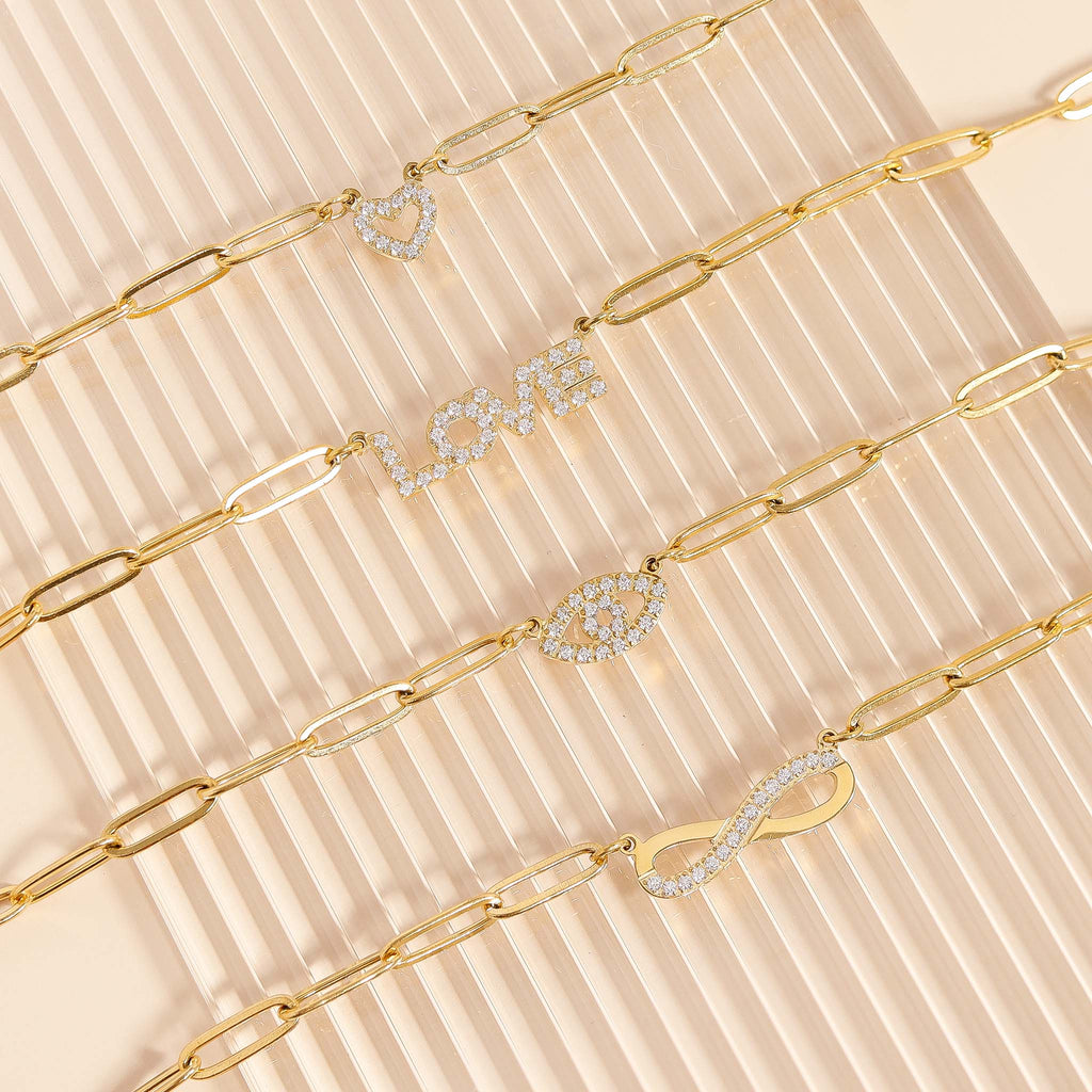 Paperclip Heart Charm Necklace