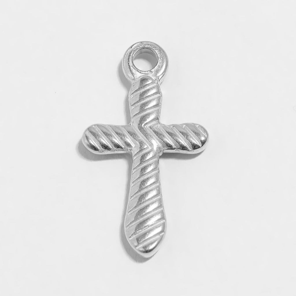 Textured Cross Charm