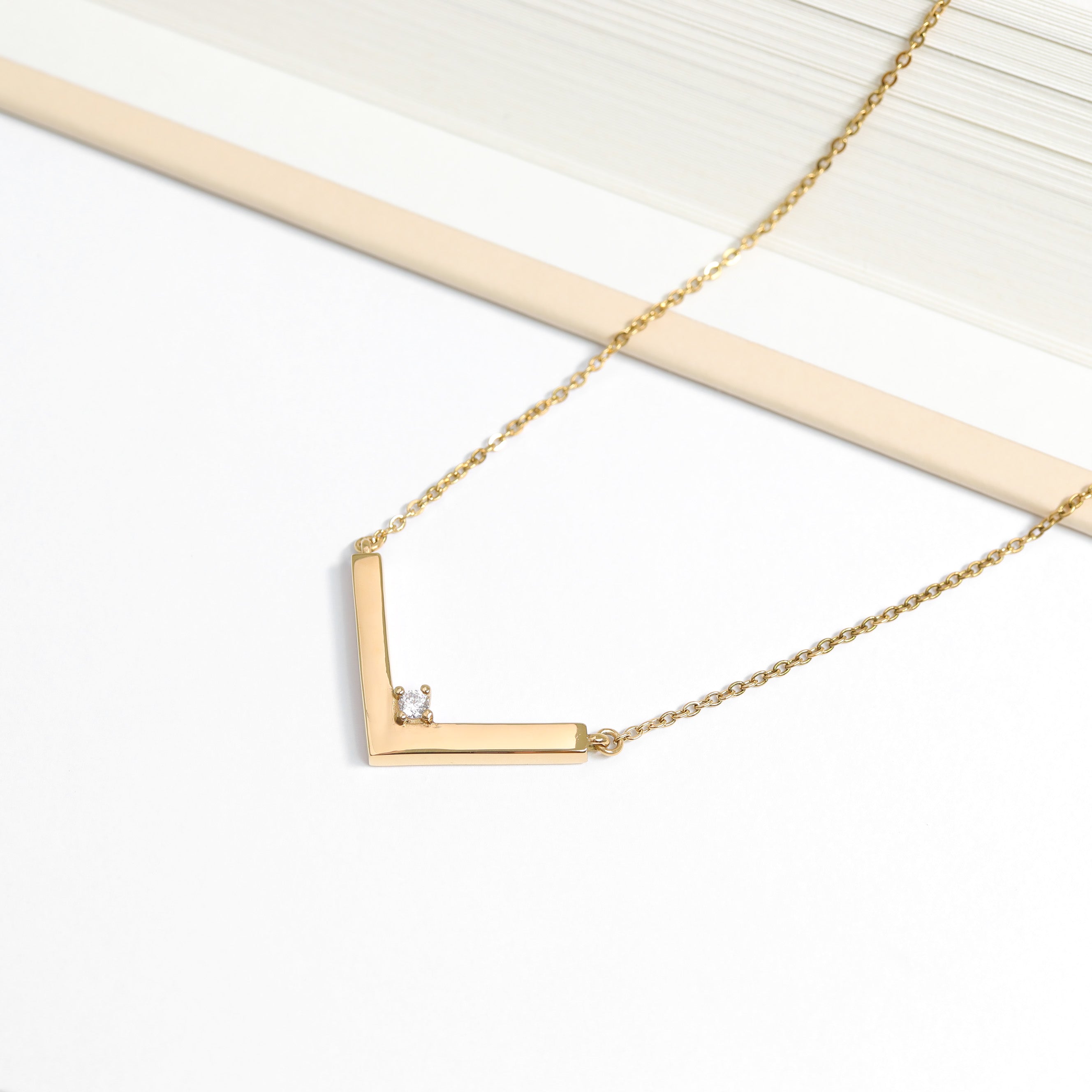 Cubic Zirconia V Necklace