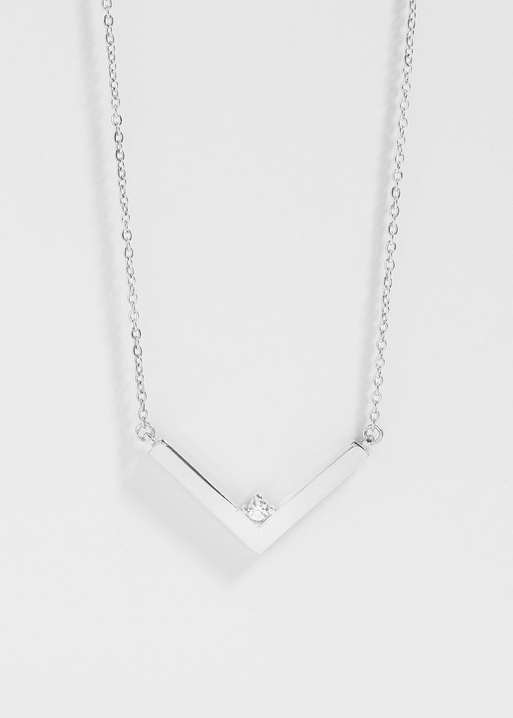 Cubic Zirconia V Necklace