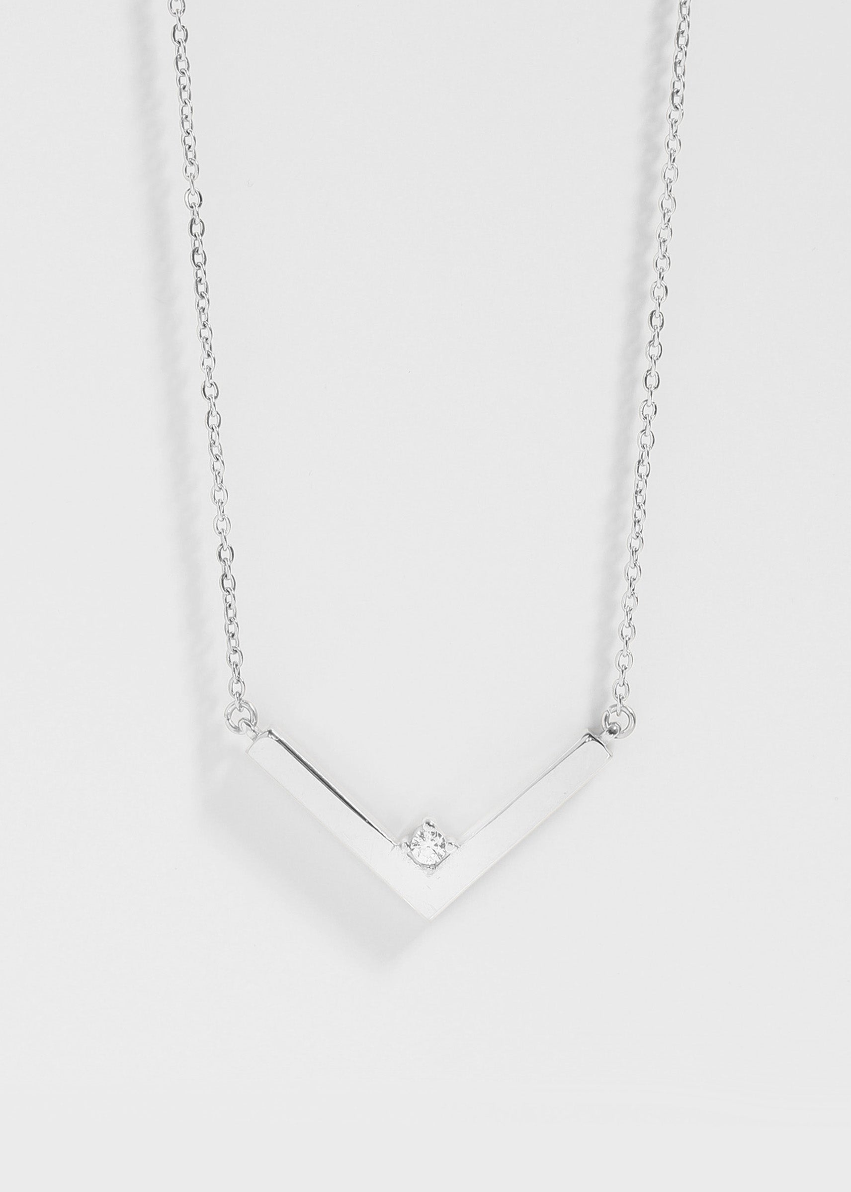 Cubic Zirconia V Necklace