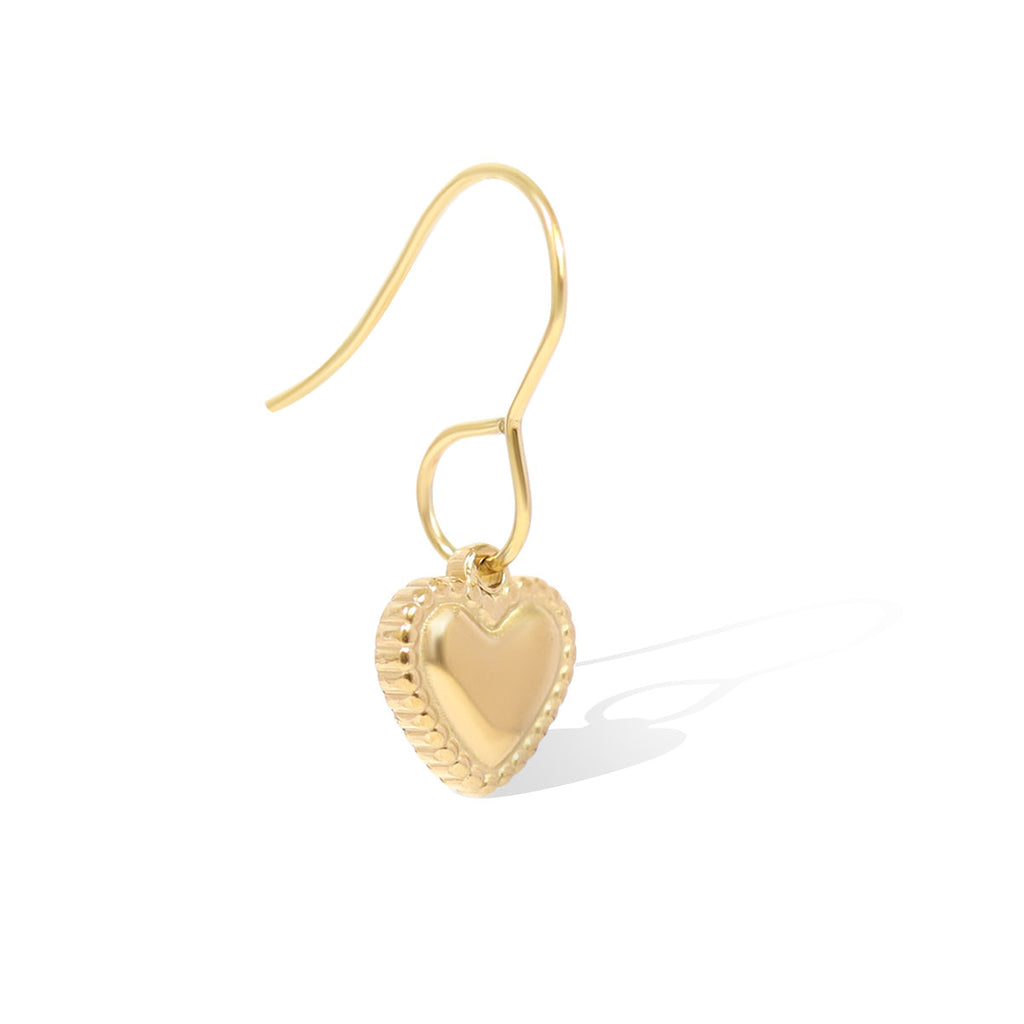 Beaded Trim Heart Charm