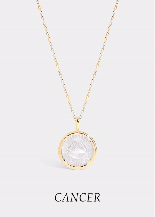 Mother of Pearl Zodiac Charm Necklace